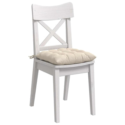 vidaXL Coussins de chaise 4 pcs Beige 40 x 40 x 6 cm Microfibre