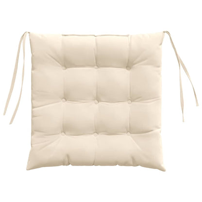 vidaXL Coussins de chaise 4 pcs Beige 40 x 40 x 6 cm Microfibre