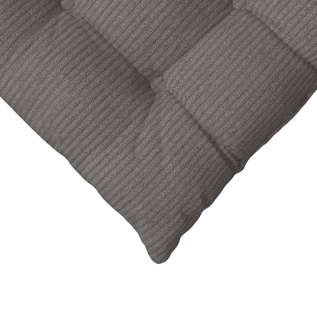 vidaXL Coussins de chaise 4 pcs Gris clair 40 x 40 x 6 cm Velours côtelé