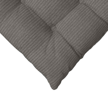 vidaXL Coussins de chaise 4 pcs Gris clair 40 x 40 x 6 cm Velours côtelé