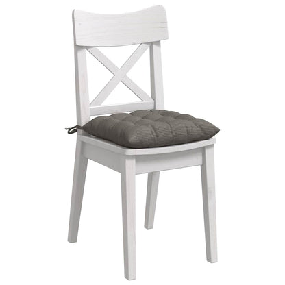 vidaXL Coussins de chaise 4 pcs Gris clair 40 x 40 x 6 cm Velours côtelé