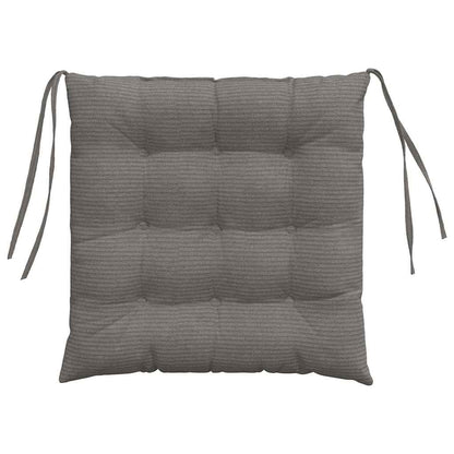 vidaXL Coussins de chaise 4 pcs Gris clair 40 x 40 x 6 cm Velours côtelé
