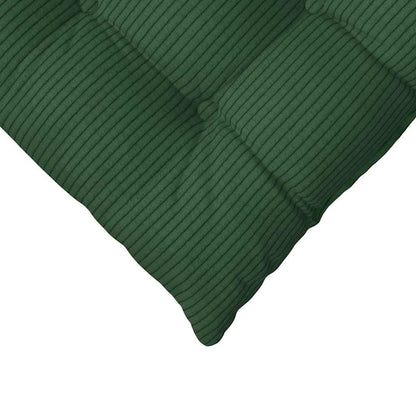 vidaXL Sitzkissen 4 pcs Dunkelgrün 40 x 40 x 6 cm Cordstoff