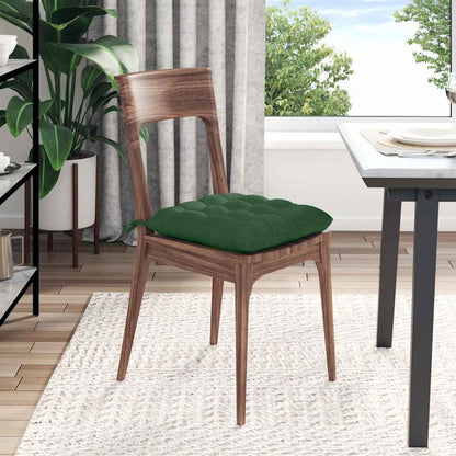 vidaXL Sitzkissen 4 pcs Dunkelgrün 40 x 40 x 6 cm Cordstoff