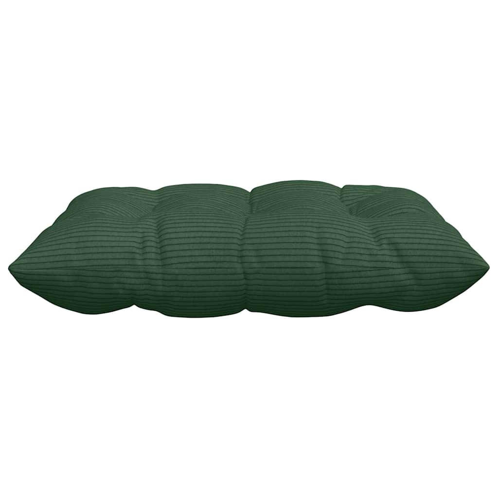 vidaXL Sitzkissen 4 pcs Dunkelgrün 40 x 40 x 6 cm Cordstoff