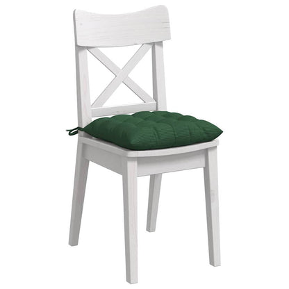 vidaXL Sitzkissen 4 pcs Dunkelgrün 40 x 40 x 6 cm Cordstoff