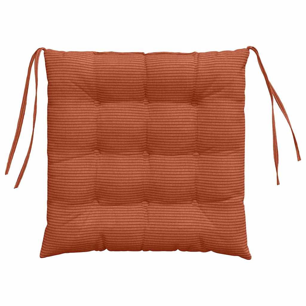 Sitzkissen 4 pcs Rot-Orange 40 x 40 x 6 cm Cordstoff