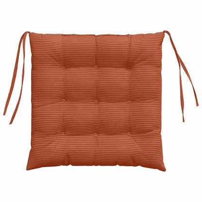Sitzkissen 4 pcs Rot-Orange 40 x 40 x 6 cm Cordstoff