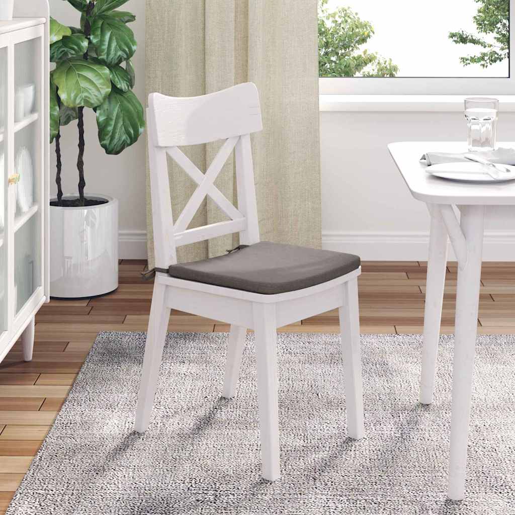 vidaXL Sitzkissen 4 pcs Taupe 40 x 40 x 3 cm Stoff