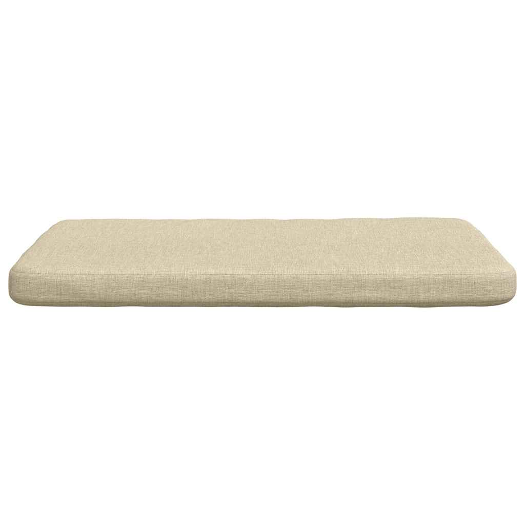 vidaXL Sitzkissen 4 pcs Creme 40 x 40 x 3 cm Stoff