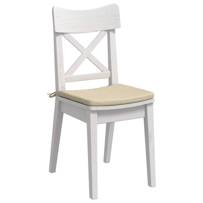 vidaXL Sitzkissen 4 pcs Creme 40 x 40 x 3 cm Stoff
