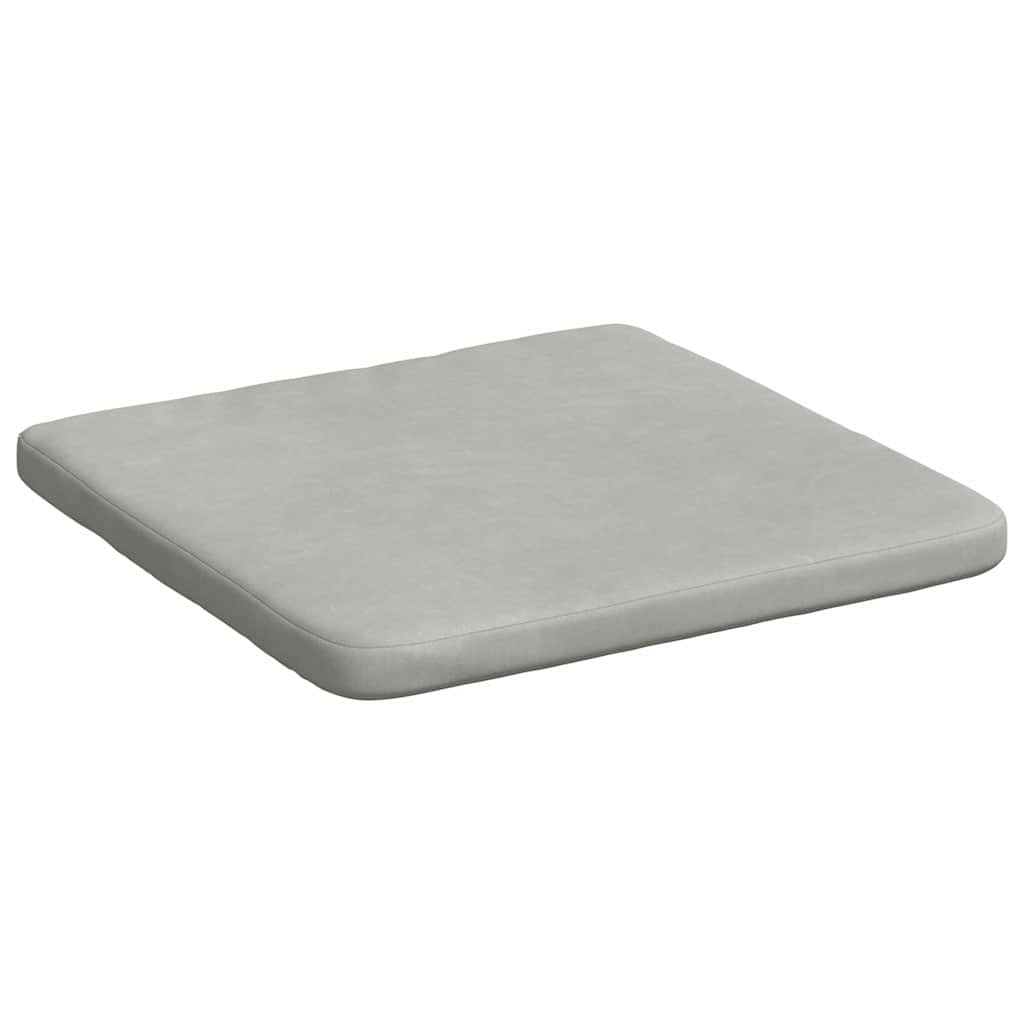 vidaXL Sitzkissen 4 pcs Hellgrau 40 x 40 x 3 cm Samt