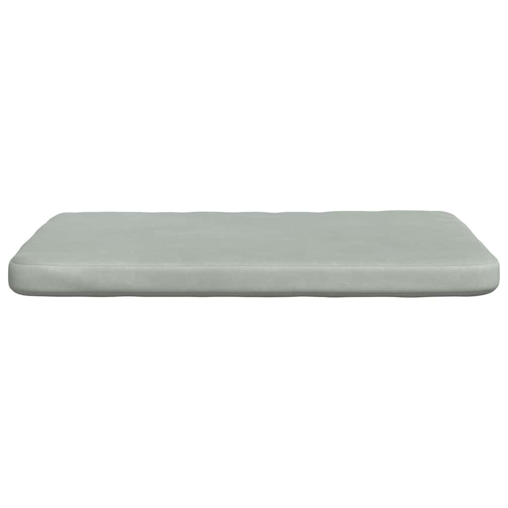 vidaXL Sitzkissen 4 pcs Hellgrau 40 x 40 x 3 cm Samt