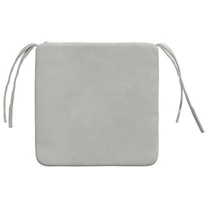 vidaXL Sitzkissen 4 pcs Hellgrau 40 x 40 x 3 cm Samt