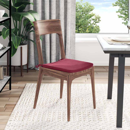 vidaXL Sitzkissen 4 pcs Weinrot 40 x 40 x 3 cm Samt