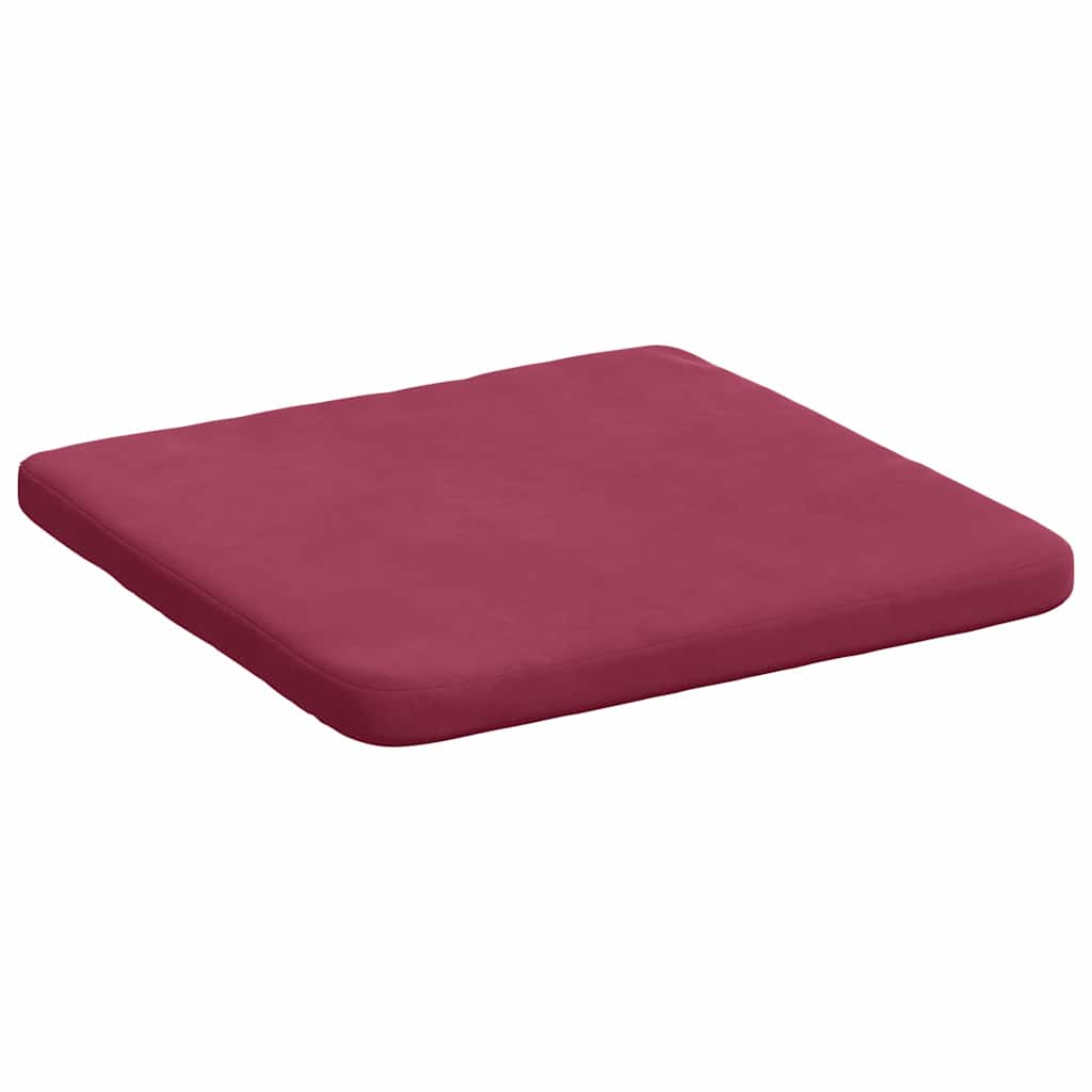 vidaXL Sitzkissen 4 pcs Weinrot 40 x 40 x 3 cm Samt