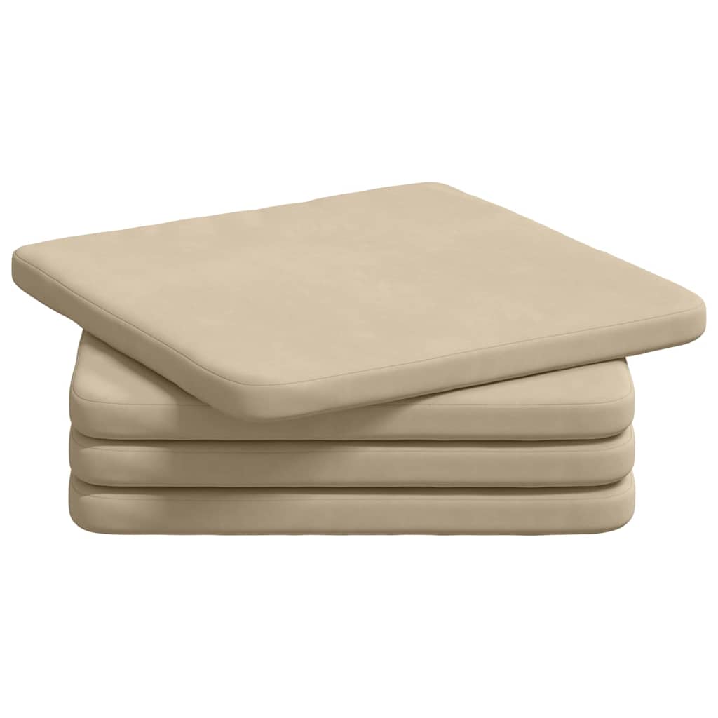 vidaXL Sitzkissen 4 pcs Creme 40 x 40 x 3 cm Mikrofaserstoff