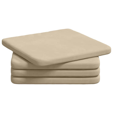 vidaXL Sitzkissen 4 pcs Creme 40 x 40 x 3 cm Mikrofaserstoff