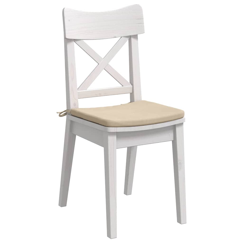 vidaXL Sitzkissen 4 pcs Creme 40 x 40 x 3 cm Mikrofaserstoff