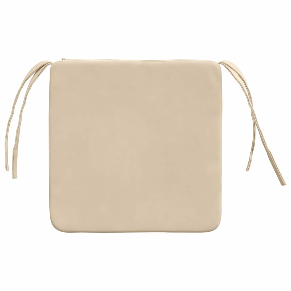vidaXL Sitzkissen 4 pcs Creme 40 x 40 x 3 cm Mikrofaserstoff