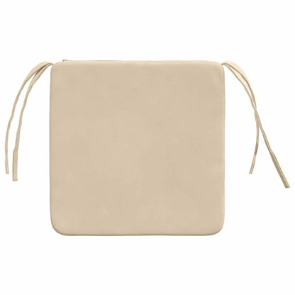 vidaXL Sitzkissen 4 pcs Creme 40 x 40 x 3 cm Mikrofaserstoff