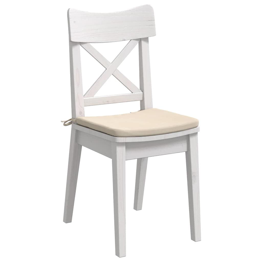 vidaXL Sitzkissen 4 pcs Beige 40 x 40 x 3 cm Mikrofaserstoff
