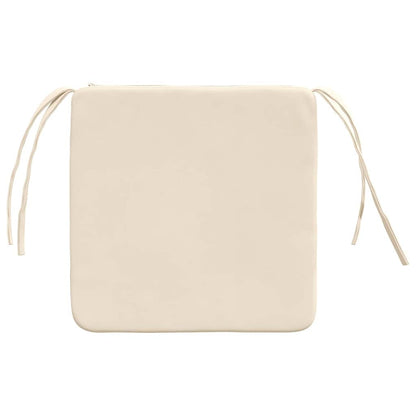 vidaXL Sitzkissen 4 pcs Beige 40 x 40 x 3 cm Mikrofaserstoff