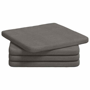 vidaXL Sitzkissen 4 pcs Hellgrau 40 x 40 x 3 cm Cordstoff