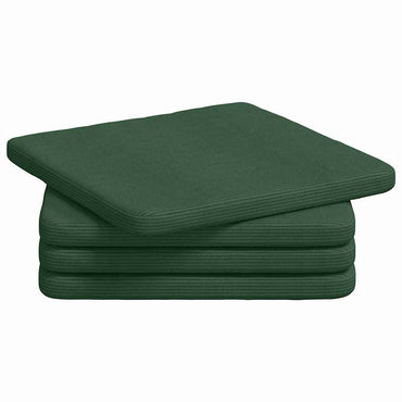vidaXL Sitzkissen 4 pcs Dunkelgrün 40 x 40 x 3 cm Cordstoff
