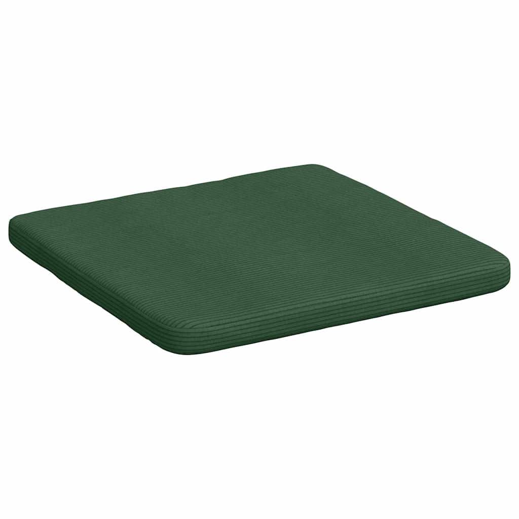 vidaXL Sitzkissen 4 pcs Dunkelgrün 40 x 40 x 3 cm Cordstoff