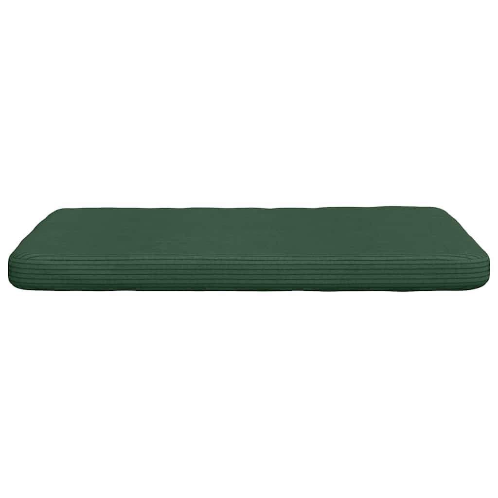 vidaXL Sitzkissen 4 pcs Dunkelgrün 40 x 40 x 3 cm Cordstoff