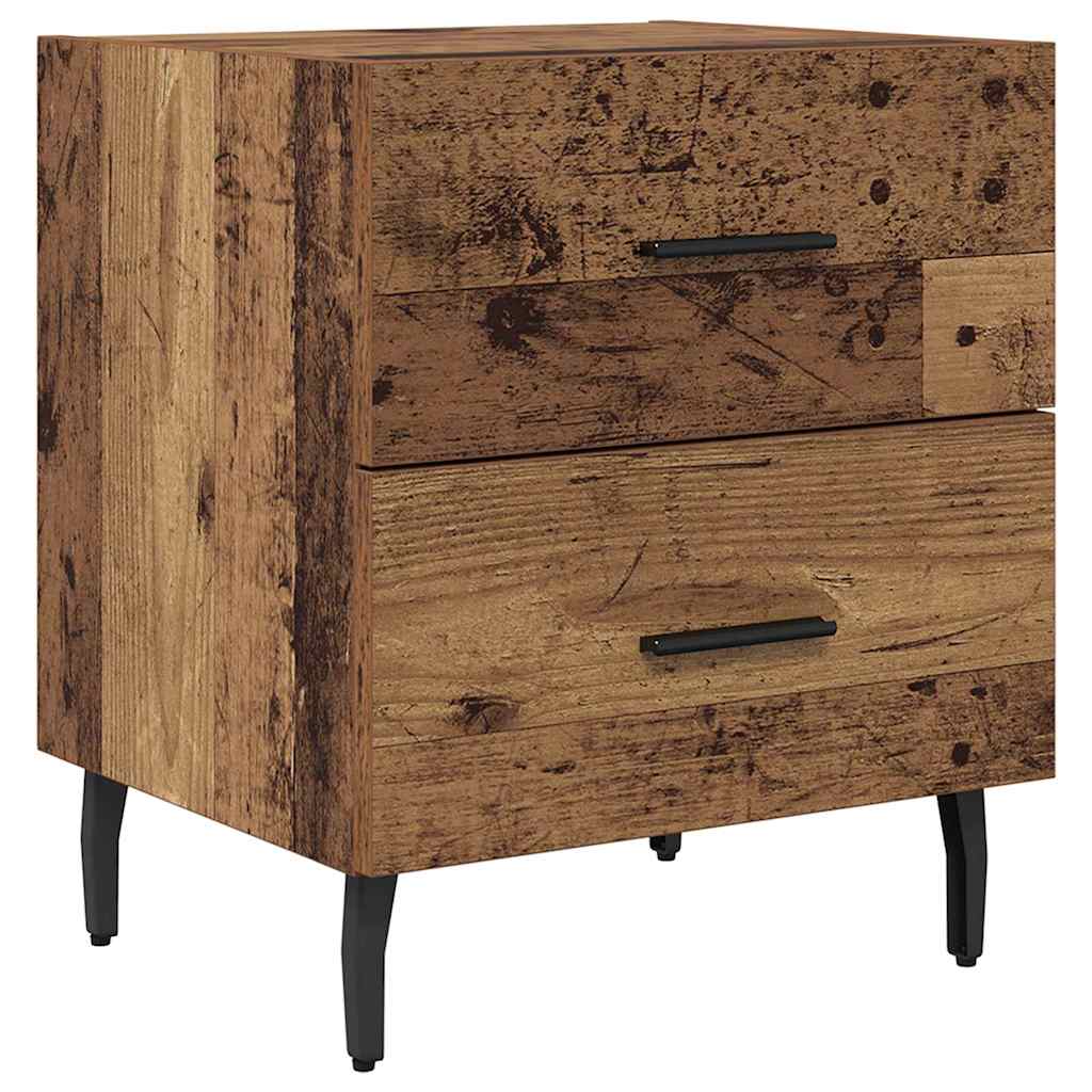 vidaXL Nachttisch 2 pcs Altholz 40 x 35 x 47,5 cm Holzwerkstoff