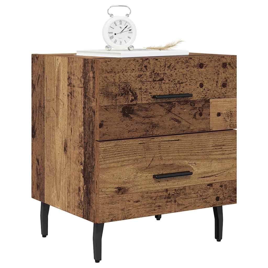 vidaXL Nachttisch 2 pcs Altholz 40 x 35 x 47,5 cm Holzwerkstoff