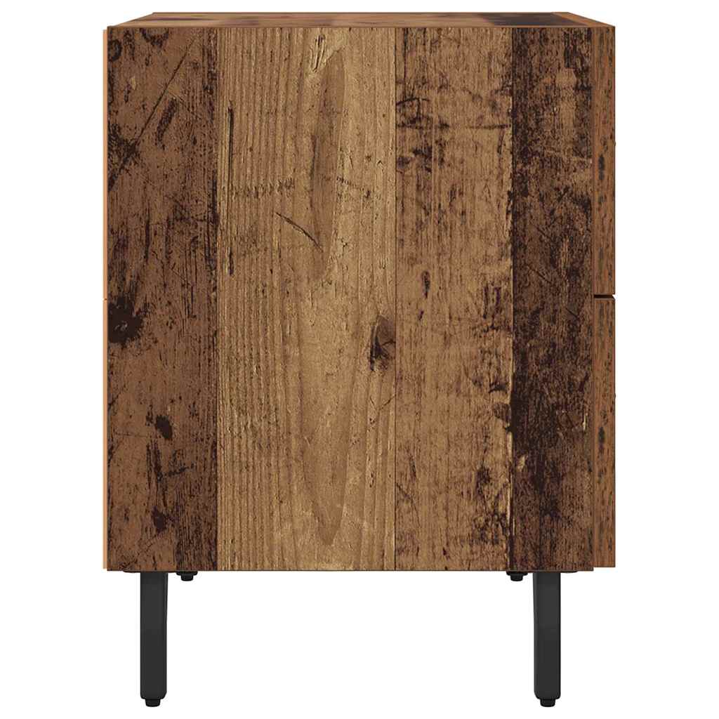 vidaXL Nachttisch 2 pcs Altholz 40 x 35 x 47,5 cm Holzwerkstoff