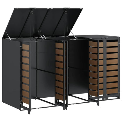 Wagenmüllbehälter für 3 Behälter 204 x 77,5 x 115,5 cm Stahl