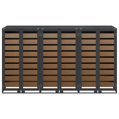 Wagenmüllbehälter für 3 Behälter 204 x 77,5 x 115,5 cm Stahl