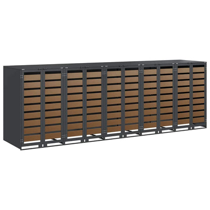 Wagenmüllbehälter für 5 Behälter 340 x 77,5 x 115,5 cm Stahl