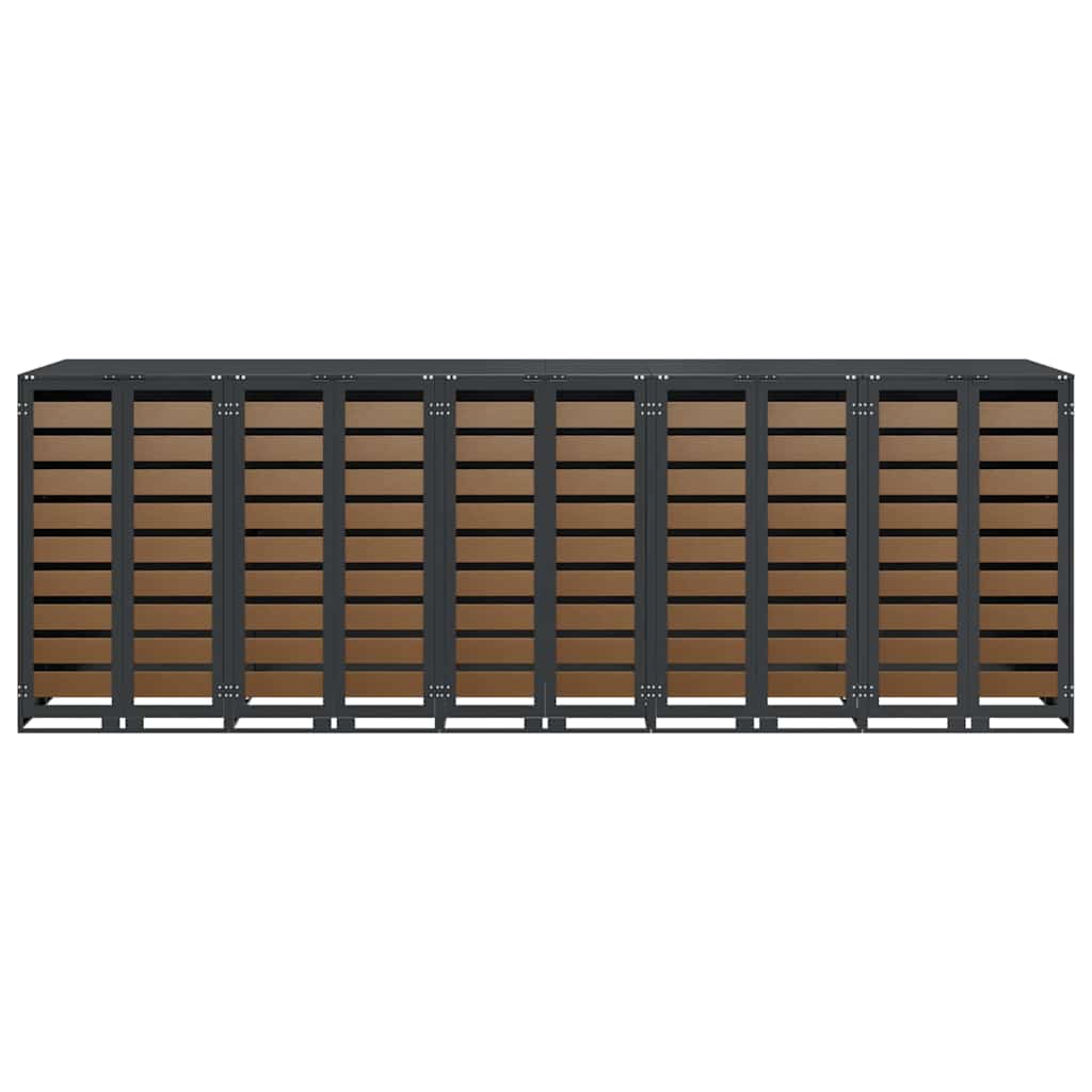 Wagenmüllbehälter für 5 Behälter 340 x 77,5 x 115,5 cm Stahl