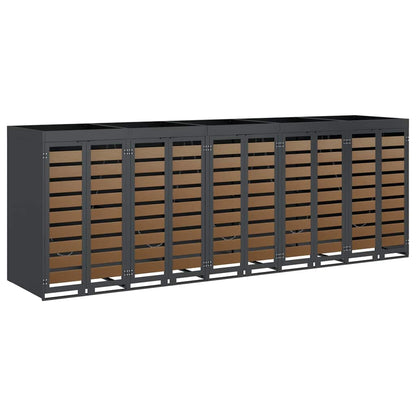 Wagenmüllbehälter für 5 Behälter 340 x 77,5 x 121,5 cm Stahl