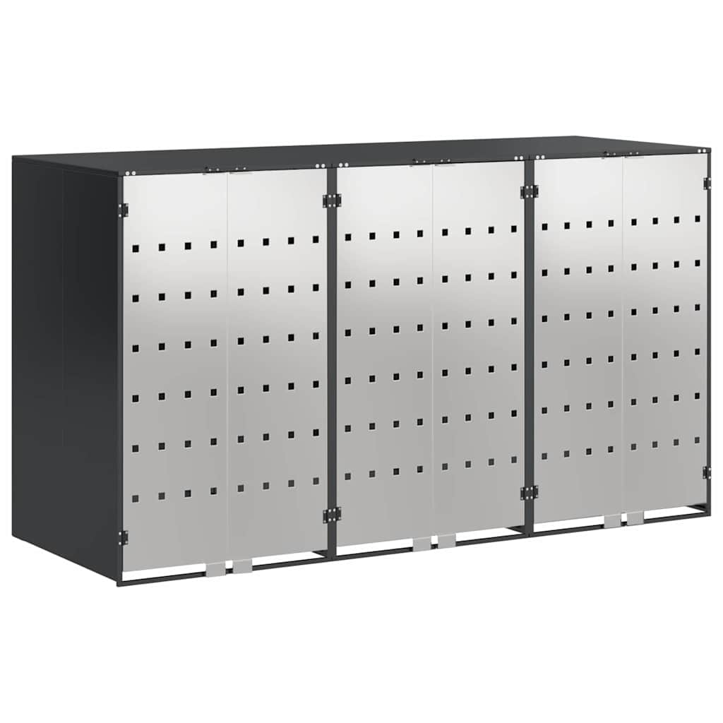 Wagenmüllbehälter für 3 Behälter 204 x 77,5 x 115,5 cm Stahl