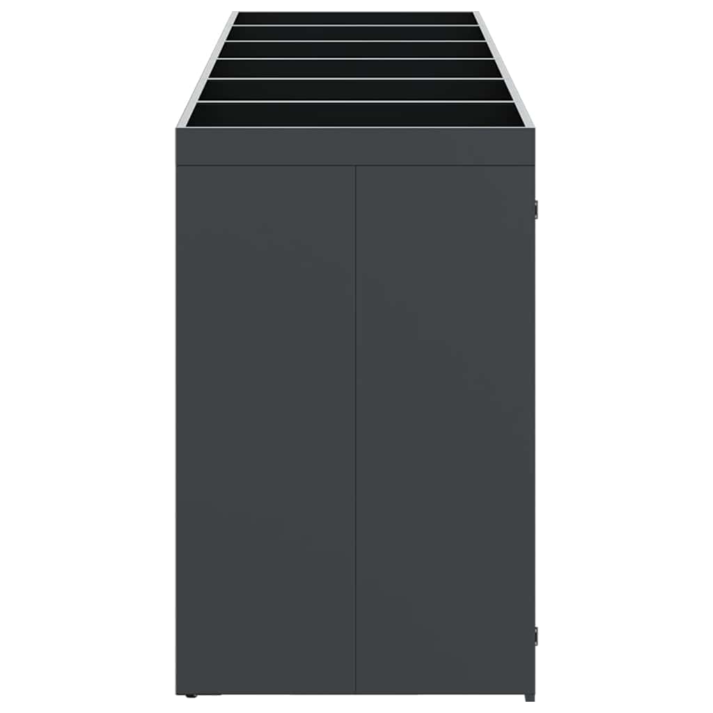 Wagenmüllbehälter für 6 Behälter 408 x 77,5 x 121,5 cm Stahl