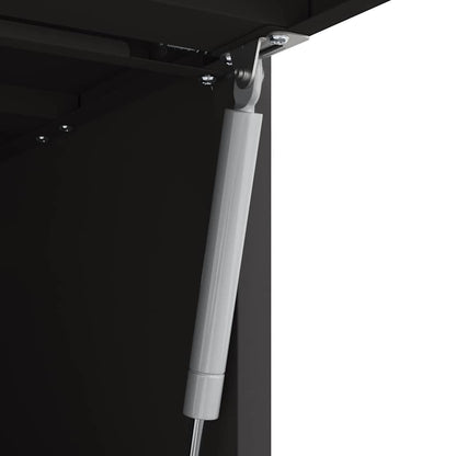 vidaXL Wandschrank für die Garage mit Gasdrucklift-Tür Schwarz