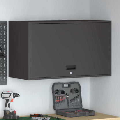 vidaXL Wandschrank für die Garage mit Gasdrucklift-Tür Schwarz