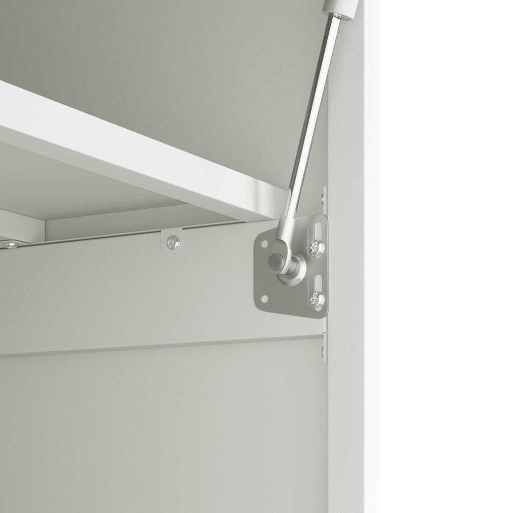 vidaXL Wandschrank für die Garage mit Gasdrucklift-Tür Weiß