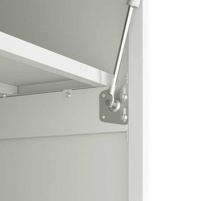 vidaXL Wandschrank für die Garage mit Gasdrucklift-Tür Weiß
