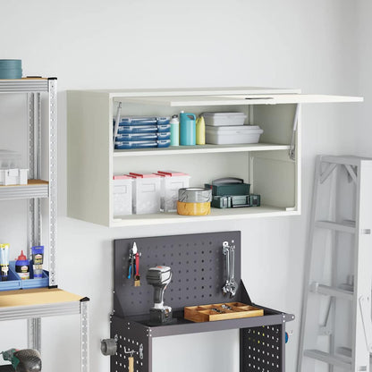 vidaXL Wandschrank für die Garage mit Gasdrucklift-Tür Weiß