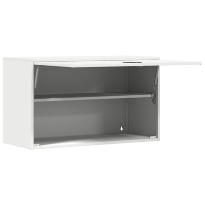 vidaXL Wandschrank für die Garage mit Gasdrucklift-Tür Weiß