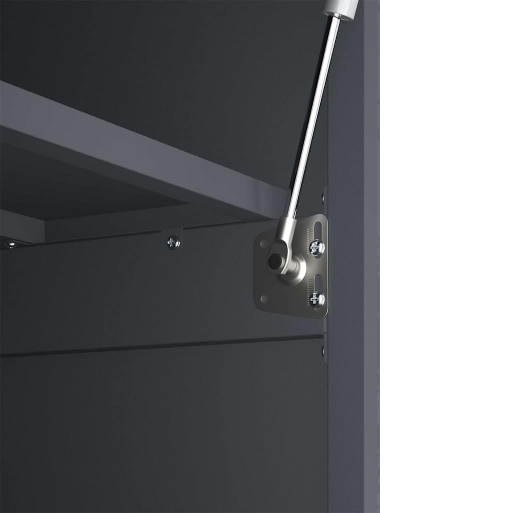 vidaXL Wandschrank für die Garage mit Gasdrucklift-Tür Anthrazit