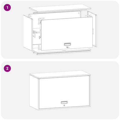 vidaXL Wandschrank für die Garage mit Gasdrucklift-Tür Anthrazit