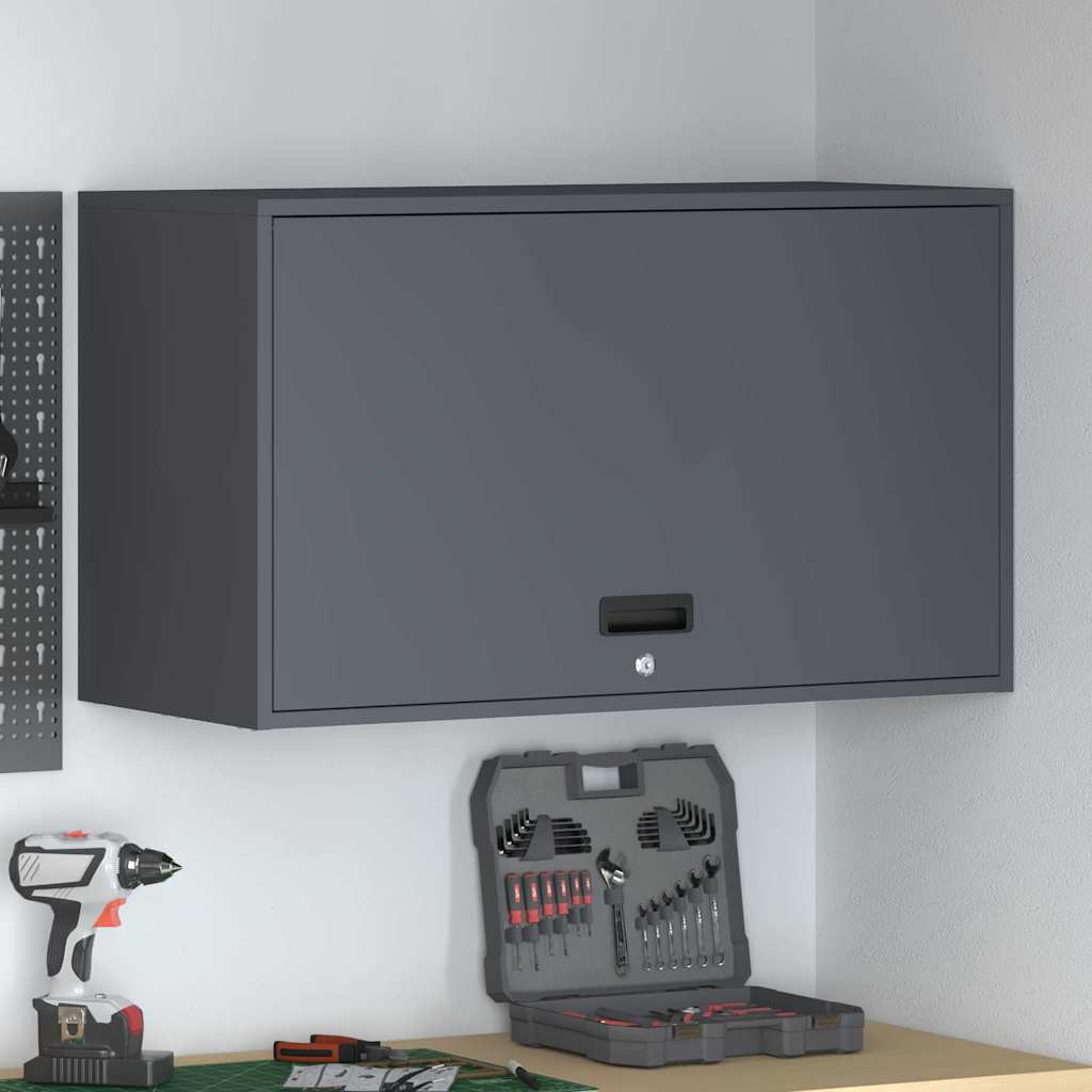 vidaXL Wandschrank für die Garage mit Gasdrucklift-Tür Anthrazit
